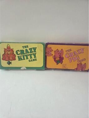Crazy Kitty, and Crazy Pig Vintage Puzzle Game
